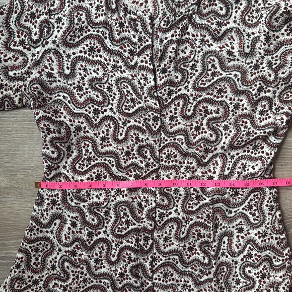 A.L.C. Multicolor Randi Floral Silk Calico Prairie Paisley Mini Dress 10 - Picture 10 of 11